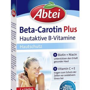 حبوب بيتا كاروتين للبشرة - beta carotin plus 50 capsules abtei