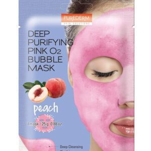 Purederm Deep Purifying Pink O2 Bubble Mask Peach