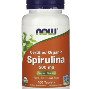 حبوب الاسبيرولينا Now Foods certified organic Spirulina