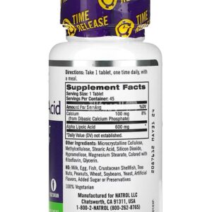 Natrol alpha lipoic acid tablets ingredients