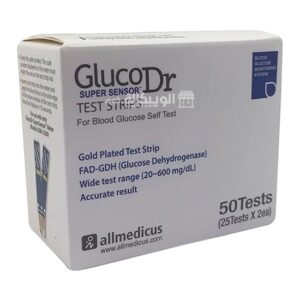 اشرطة فحص السكر Gluco Dr super sensor test strips for blood