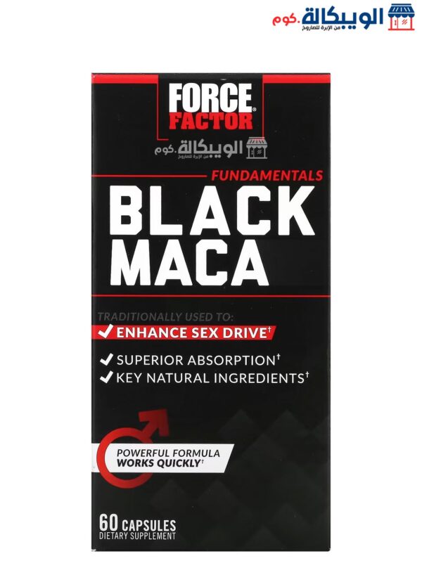 Black Maca For Men Force Factor Sex Drive Booster Capsules 60 Capsules
