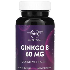 MRM Ginkgo B 60 mg Capsules for support mental health 60 Vegan Capsules 