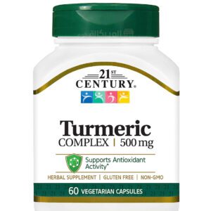 21st Century Turmeric Complex Capsules Support Antioxidant Activity  500 mg 60 Vegetarian Capsules 