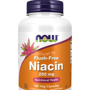 NOW Foods Flush Free Niacin Capsules for support overall health 250 mg 180 Veg Capsules