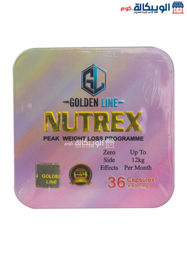 نيوتريكس جولدن لاين من هيربال جلوب لإنقاص الوزن 36 كبسولة معدن - Nutrex Golden Line 