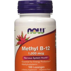 ميثيل فيتامين ب ١٢ اقراص من ناو فودز‏ لدعم صحة الجهاز العصبي 1,000 مكجم 100 قرص استحلاب - NOW Foods Methyl B-12 1,000 mcg 