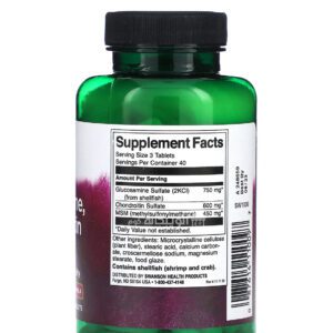 Swanson Glucosamine Chondroitin & MSM capsules for support joint health 120 capsules