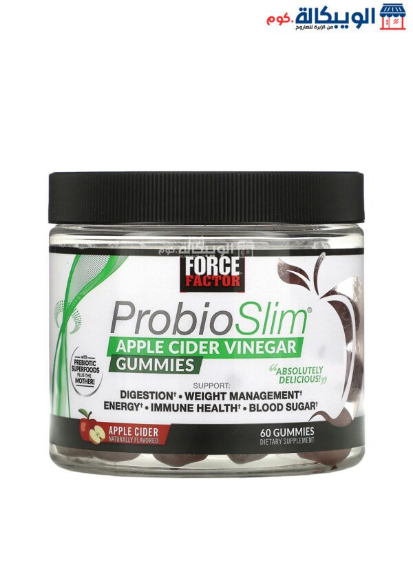 Force Factor Probioslim Apple Cider Gummies For Weight Control And Support Overall Health 60 Gummies