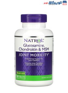 ناترول جلوكوزامين والشوندروتن و Msm للعضلات والعظام 150 كبسولة - Natrol Glucosamine Chondroitin And Msm 150 Tablets